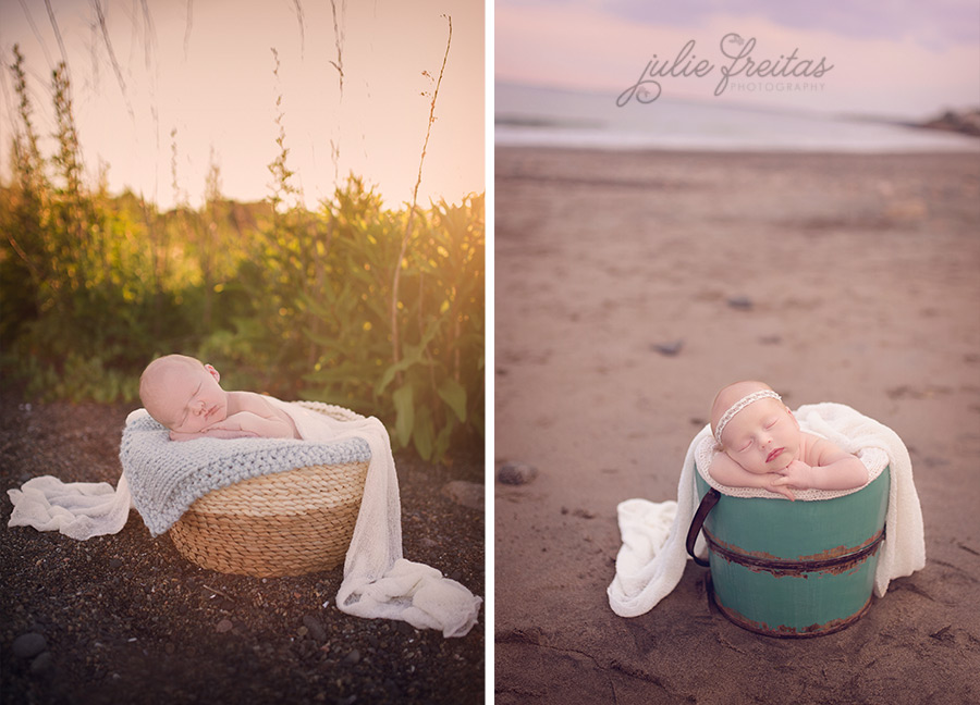 Newborns & Nature Outdoor Newborn Photography Julie Freitas Photography North Shore MA